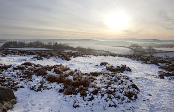 Winter on Curbar Edge, Derbyshire