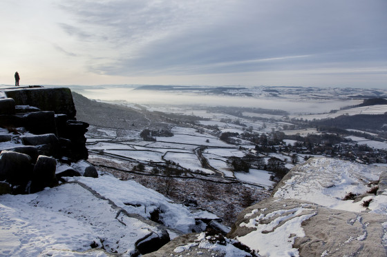 Winter on Curbar Edge, Derbyshire