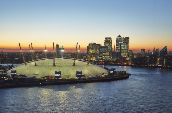 O2 Arena Sunset, London